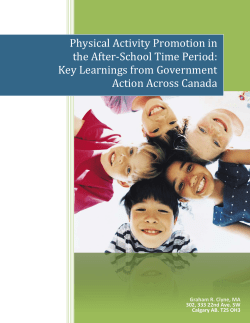 After-School Time Period Survey for ISRC Members