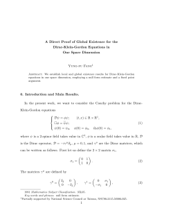 A Direct Proof of Global Existence for the Dirac-Klein