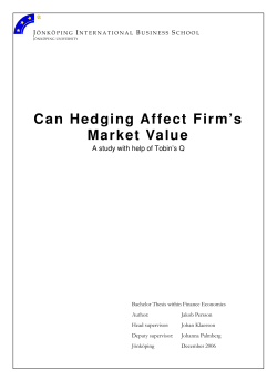 Can Hedging Affect Firm`s Market Value