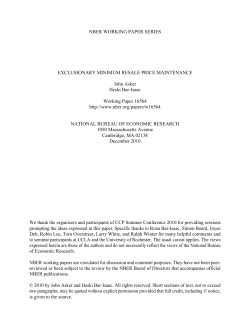 Exclusionary Minimum Resale Price Maintenance