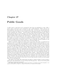 Public Goods - time for him