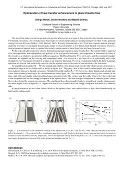 Optimization of heat transfer enhancement in plane