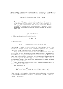 Identifying Linear Combinations of Ridge Functions