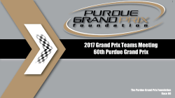2017 Grand Prix Teams Meeting 60th Purdue Grand Prix