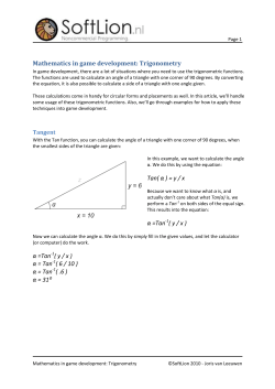 Mathematics in game development: Trigonometry - SOFT-LION