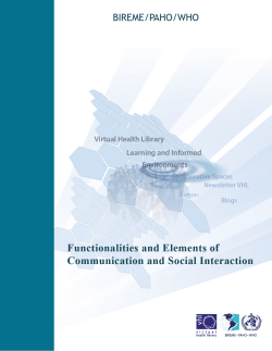 Functionalities and elements of communication and social