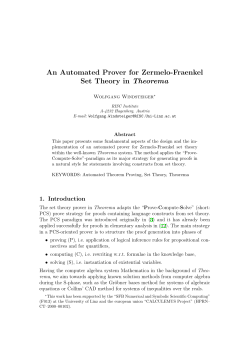 An Automated Prover for Zermelo-Fraenkel Set Theory - RISC-Linz