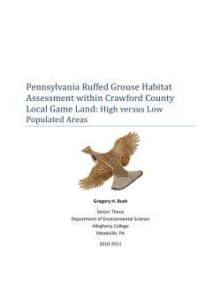 Pennsylvania Ruffed Grouse Habitat Assessment within Crawford
