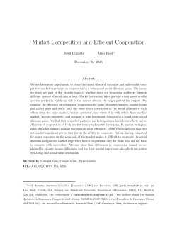 Market Competition and Efficient Cooperation