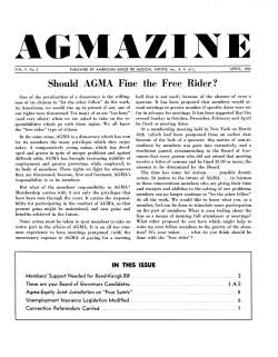 Should AGMA Fine the Free Rider? - American Guild of Musical Artists