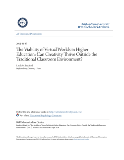 The Viability of Virtual Worlds in Higher Education