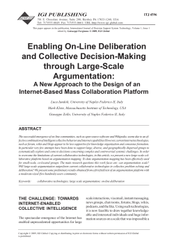 enabling on-line Deliberation and Collective Decision