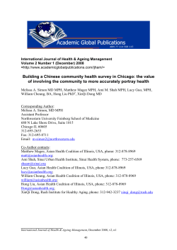 Building a Chinese community health survey in Chicago: the value