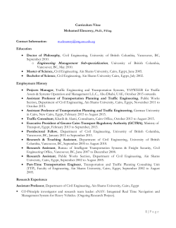 CV - Faculty of Engineering - ASU