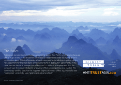 The Basics - Antitrust Asia