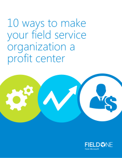 10 ways to make your field service organization a profit