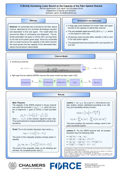 A strictly increasing lower bound on the capacity of the fiber optical