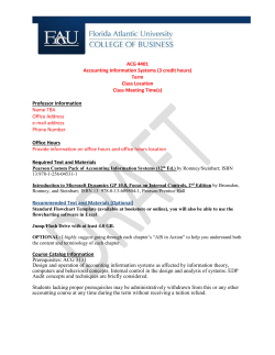 Syllabus - Florida Atlantic University