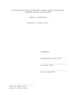 BOUNDED RATIONALITY IN DECISION MAKING