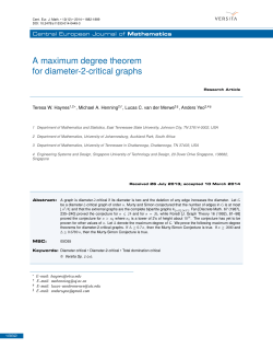 A maximum degree theorem for diameter-2-critical graphs
