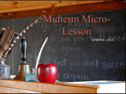 Midterm Micro-Lesson