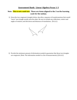 Assessment Bank: Linear Algebra Focus 1