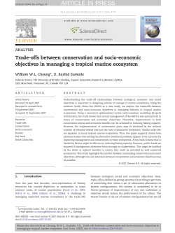 Trade-offs between conservation and socio