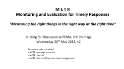 METR Monitoring and Evaluation for Timely Responses