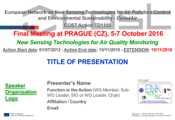 Template COST to be used for Invited/Oral presentations