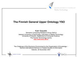 Kohti kansallista semanttisen webin sis&auml;lt&ouml;infrastruktuuria