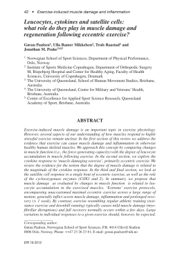 Leucocytes, cytokines and satellite cells: what role do they play in