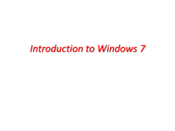 Introduction to windows 7