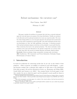 Robust mechanisms: the curvature case