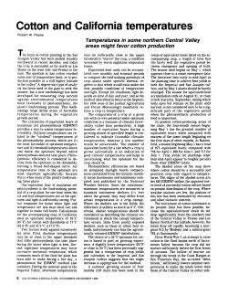 Cotton and California temperatures