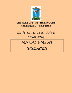 university of maiduguri - Unimaid, Centre for Distance Learning