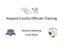Local Rules - Howard County Officials