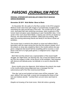 PARSONS JOURNAL NICKI MULLER