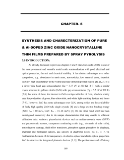 prepared 0.5% Al-doped ZnO thin films at 450 0 C.