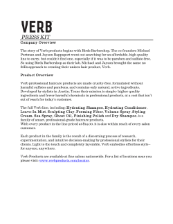 press kit - Verb Products