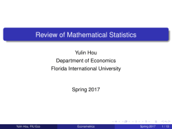 Review of Mathematical Statistics