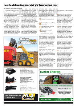 How to determine your dairy`s `true` ration cost