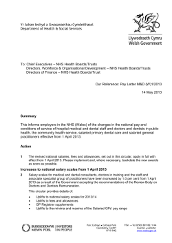 Medical and dental - Pay circular