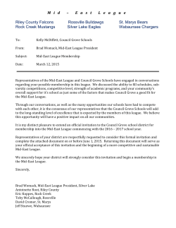 Mid &ndash; East League - Morris County USD 417