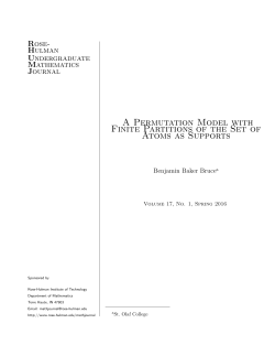 A Permutation Model with Finite Partitions of the Set - Rose