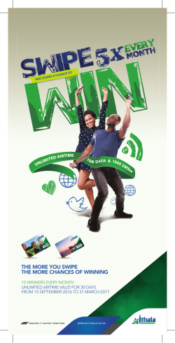 THE MORE YOU SWIPE THE MORE CHANCES OF WINNING