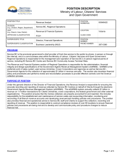 Ministry of Labour, Citizens` Services and Open