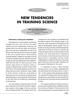 New tendencies in training science