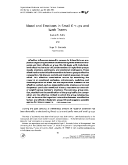 Organizational Behavior and Human Decision