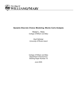 Dynamic Discrete Choice Modeling