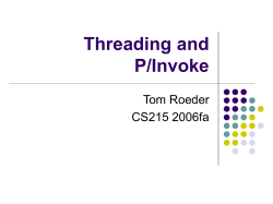 Threading and PInvoke